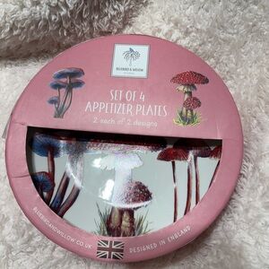 Pink Appetizer Plates Set